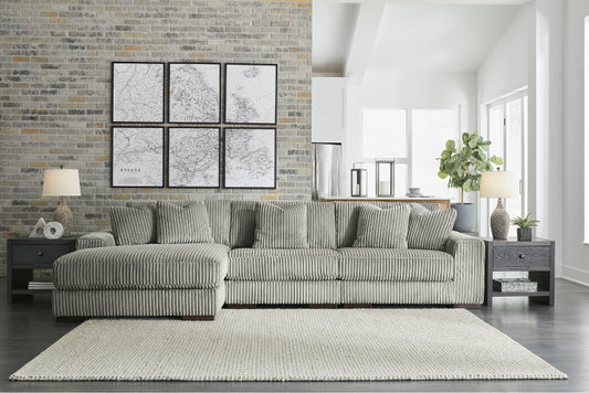 Lindyn Smoke 3-Piece Sectional with Chaise